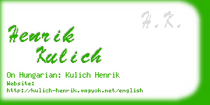 henrik kulich business card